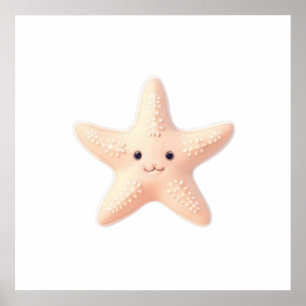 Poster Étoile de mer rose mignonne