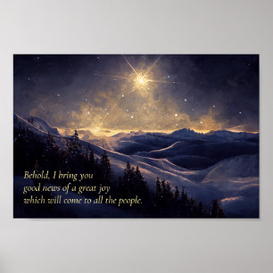 Poster Étoile de Noël de montagne