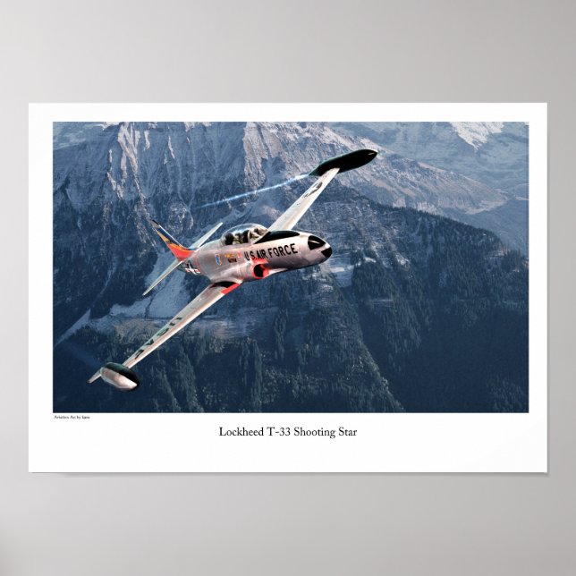 Poster Étoile de tir Lockheed T-33 (Devant)