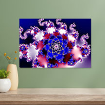 Étoile fractale de Mandelbrot violette