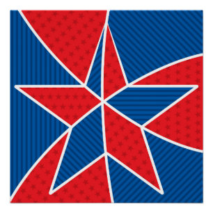 Poster Étoile patriotique américaine