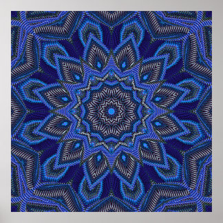 Poster Étoile rayonnante bleu clair
