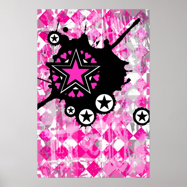Poster Étoile rose (Devant)