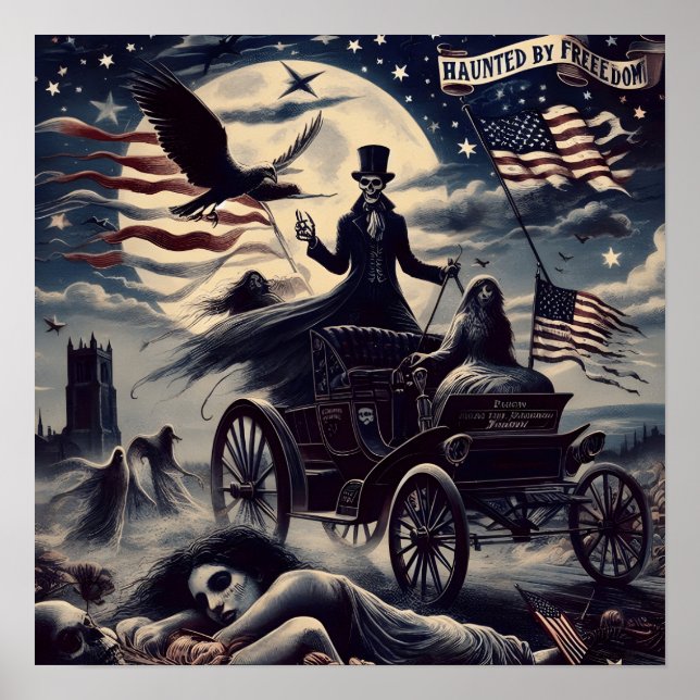 Poster Étoiles, bandes et liberté hantée (Devant)