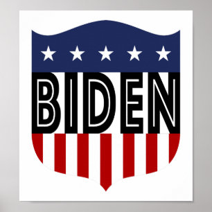 Poster étoiles BIDEN et rayures