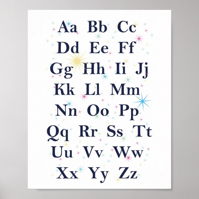 Poster Étoiles d'alphabet (Devant)