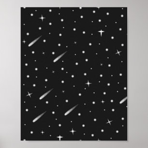 Poster Étoiles dans le ciel nocturne motif