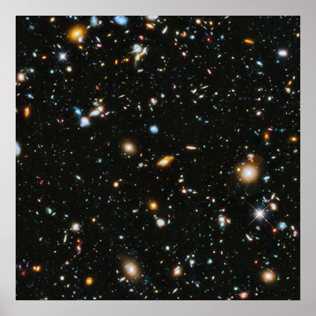 Poster Etoiles dans l'espace - Hubble Ultra Deep Field (Devant)