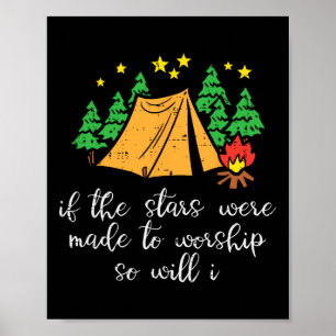 Poster Étoiles de camping faites pour adorer les hommes c