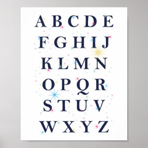 Poster Étoiles de l'alphabet