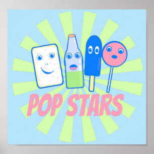 Poster Étoiles de pop