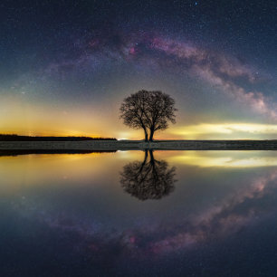 Poster Étoiles en réflexion avec l'eau