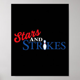 Poster Étoiles Et Grèves Bob Bowling Team Couleur América