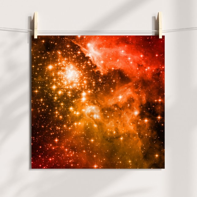 Poster Étoiles Orange (Orange Stars Poster)