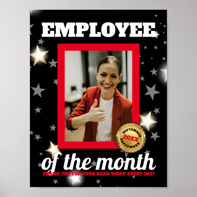 Poster Étoiles photo affichage employé du mois prix (Devant)