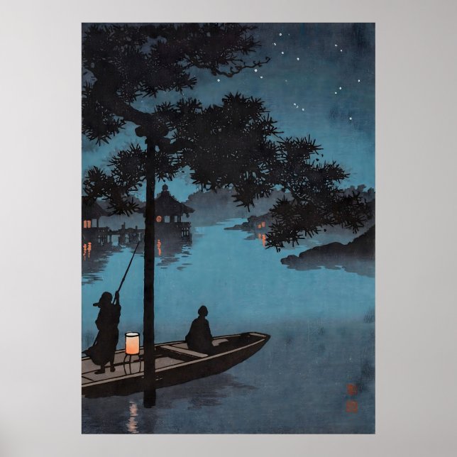 Poster Étoiles sur le lac Biwa (Devant)