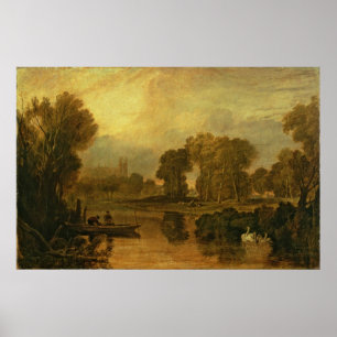 Poster Eton College de la rivière, ou The Thames at