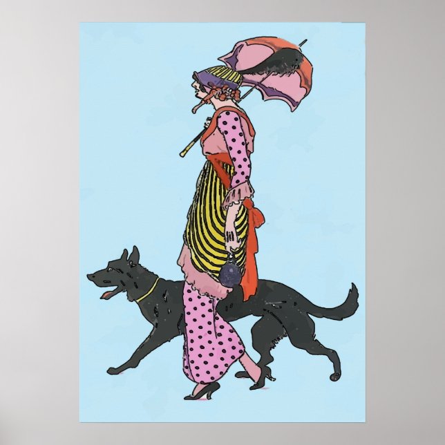 Poster Étouffer votre signe chien, ajouter du texte, post (Devant)