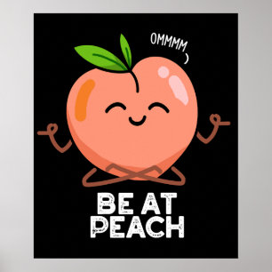 Poster Être à la pêche Funny Fruit Pun Dark BG