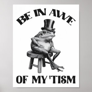 Poster Être À L'Abri De Mon Tism Funny Frog Autism Retro