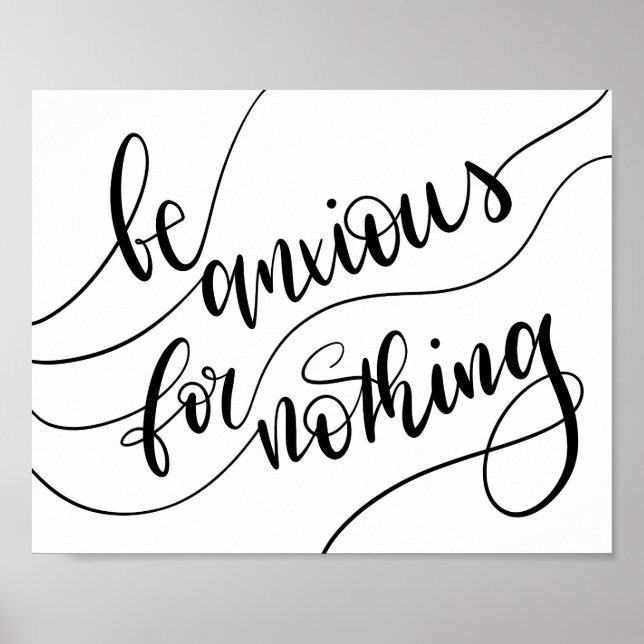 Poster Être Anxieux Pour Rien - Christian Letters (Devant)