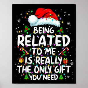 Poster Être apparenté à moi drôle de Noël en famille Xmas