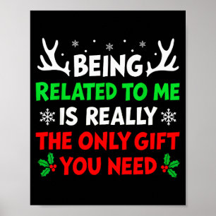 Poster Être apparenté à moi drôles de chemises de Noël po
