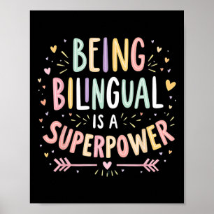 Poster Être Bilingue Est Un Superpouvoir Ck À L'école Ens