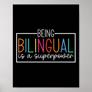 Poster Être Bilingue Est Un Superpouvoir Ck Pour Rentrée