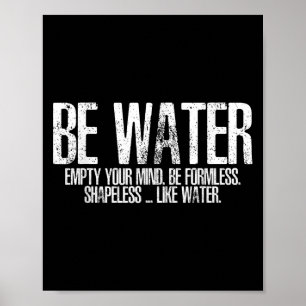 Poster Être comme l'eau Martial Arts Taoism Kung Fu Wu We