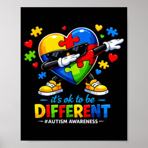Poster Être différent en dabant la sensibilisation à l'au