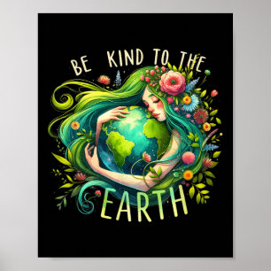Poster Être Gentil À La Terre Mère Nature Jour des terres