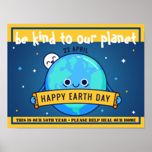 Poster ÊTRE GENTIL pour notre planète - Aidez à guérir no