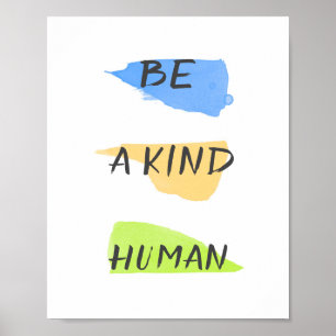 Poster être humain texte art minimaliste sur blanc