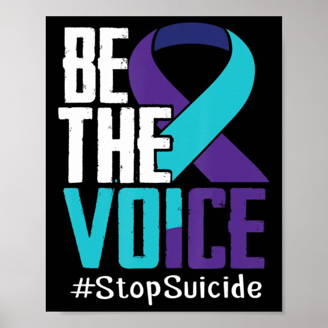 Poster Être la voix Arrêter le suicide Sensibilisation Sa (Devant)