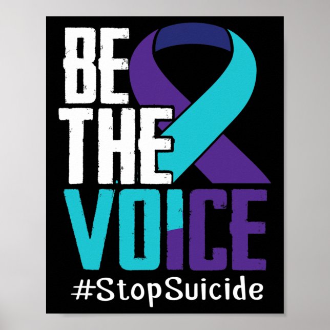 Poster Être la voix Arrêter le suicide Sensibilisation Sa (Devant)