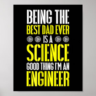 Poster Être Le Meilleur Père Jamais Est Un Ingénieur Scie