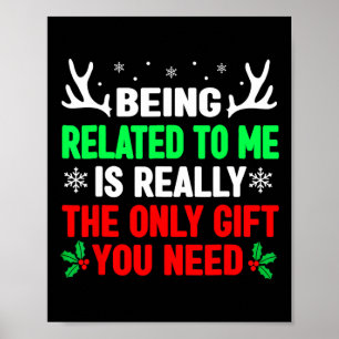 Poster Etre Lié À Moi Amusante Chemises De Noël Famille