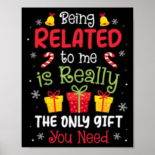 Poster Etre Lié À Moi Drôle Noël Famille Xmas Pa