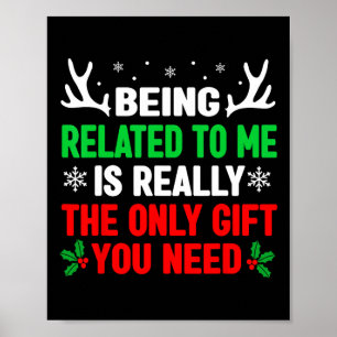 Poster Etre Lié À Moi Drôle Noël S Femmes Hommes Fa