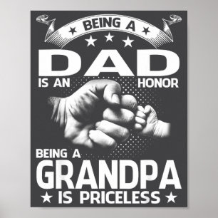 Poster Être papa est un honneur être grand-père est inest