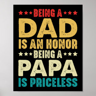 Poster Être Papa Est Un Honneur Être Papa Est Inestimable