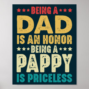 Poster Être Papa Est Un Honneur Être Un Pappy N'A Pas De