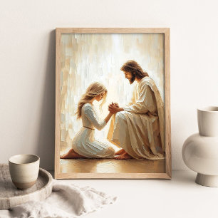 Poster Être pardonné, peinture chrétienne, Jésus et femme