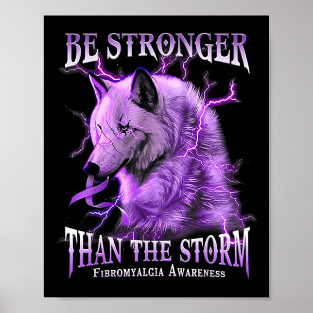 Poster Être Plus Forte Que La Tempête Fibromyalgie Sensib (Devant)