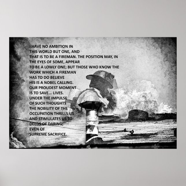 Poster Être pompier (Devant)