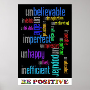 Poster Être positif