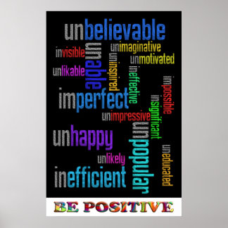 Poster Être positif
