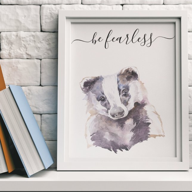 Poster Être sans peur Badger Nursery Child Woodland (Créateur téléchargé)