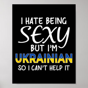 Poster Être ukrainien drôle d'Ukraine Y